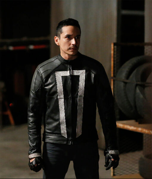 Agents Of Shield Ghost Rider Leather Jacket - Ghost Rider Jackets | Men's Leather Jacket - Front View