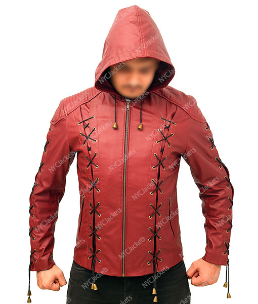 Arsenal Arrow Red Hooded Jacket