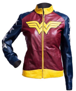 Wonder Woman Comic Leather Jacket
