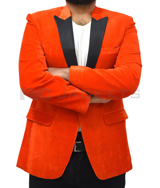 Kingsman Orange Jacket - Kingsman Cutfit | Men's Velvet Blazer