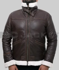 Leon Kennedy Shearling Jacket-Front View