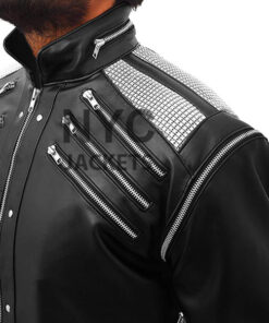 Michael-Jackson-Beat-It-Leather-Jacket-Black-Front-Closure