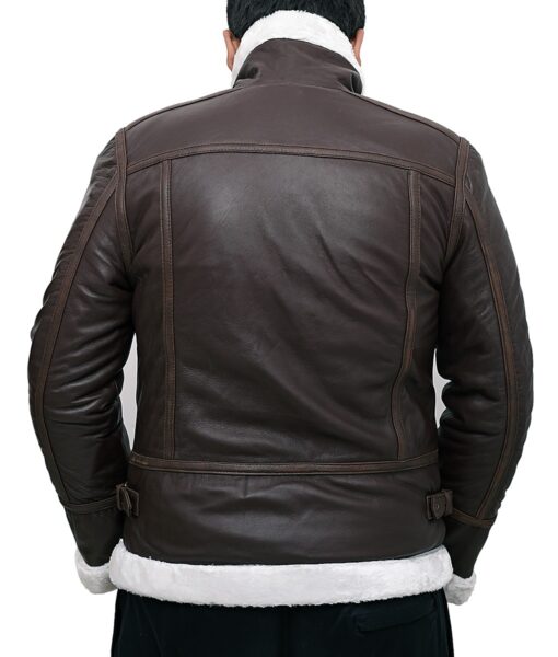 Resident Evil Leon Kennedy Brown Shearling Jacket