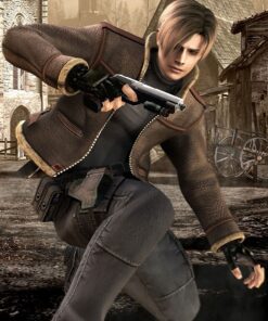 Resident Evil Leon Kennedy Brown Shearling Jacket