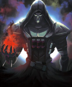 Overwatch Reaper Costume Coat In Black Color
