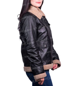 Lisa Black Aviator Jacket