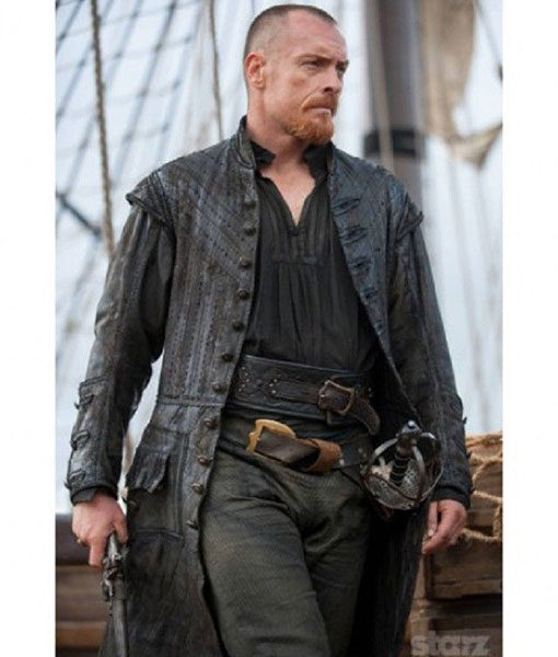 Black Sails S3 Pirate Captain Flint Leather Coat