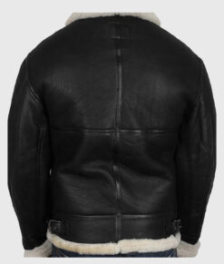 Connor Men's Black B-3 Bomber Leather Jacket