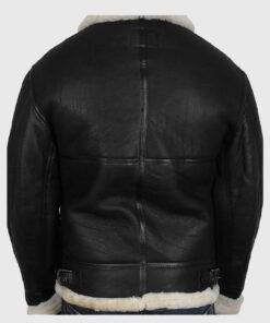 Connor Men's Black B-3 Bomber Leather Jacket