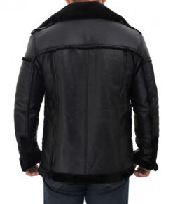 RUSSO Black Long Shearling Coat