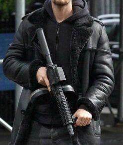 RUSSO Black Long Shearling Coat