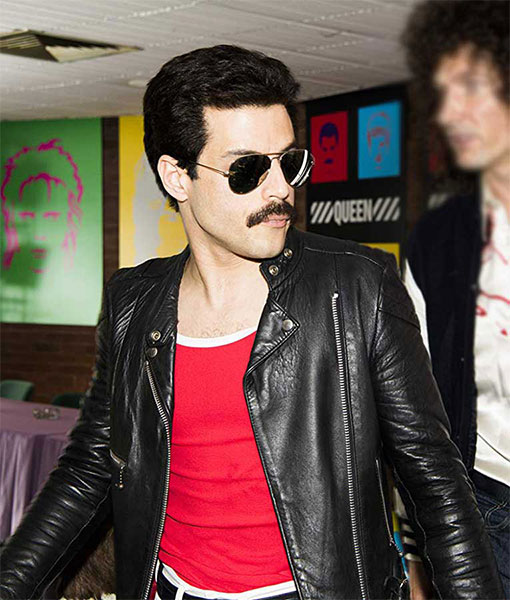 Rami Malek Bohemian Rhapsody Black Racer Jacket