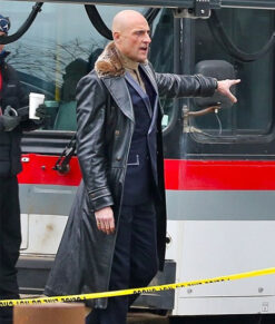 Shazam Dr Thaddeus Sivana Fur Collar Leather Coat