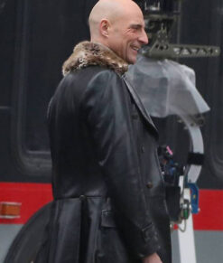 Shazam Dr Thaddeus Sivana Fur Collar Leather Coat