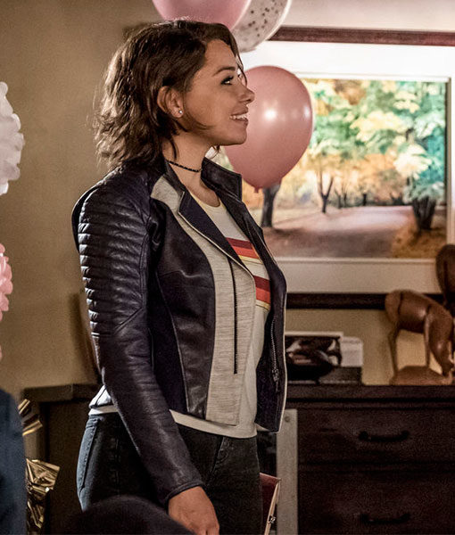 The Flash Season 5 Nora West Allen XS Leather Jacket - NYC Jackets