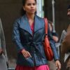 Joker Zazie Beetz Grey Leather Jacket