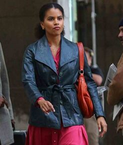 Joker Zazie Beetz Grey Leather Jacket