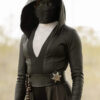 Regina King Watchmen Leather Hooded Coat