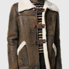 Connor Men's Brown B-7 Bomber Leather Jacket - Brown B-7 Bomber Leather Jacket for Men - Front View