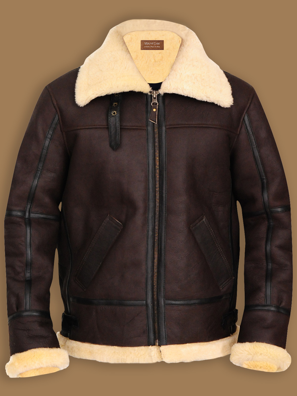 B3 Bomber Aviator Sheepskin Leather Jacket