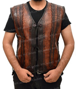 Dundee Crocodile Leather Vest