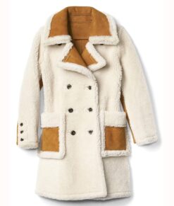 Ava-Mae White Aviator Coat