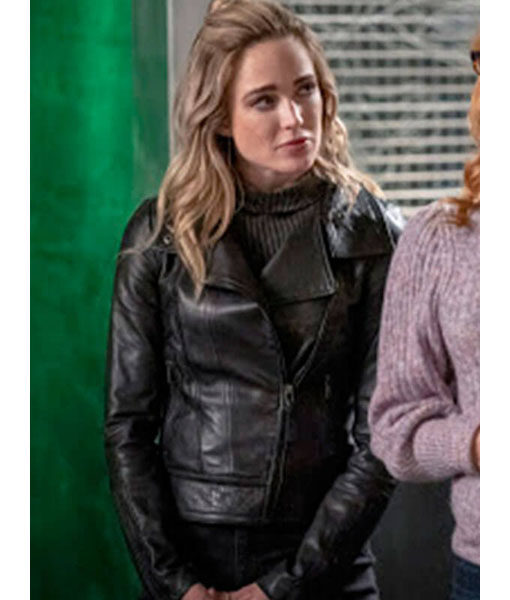 Arrow Season 08 Caity Lotz Leather Jacket