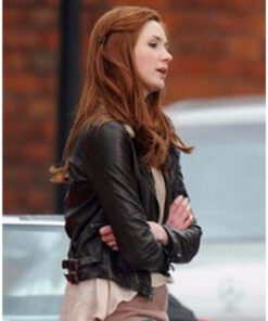 Amy Pond Doctor Who Brown Leather Jacket