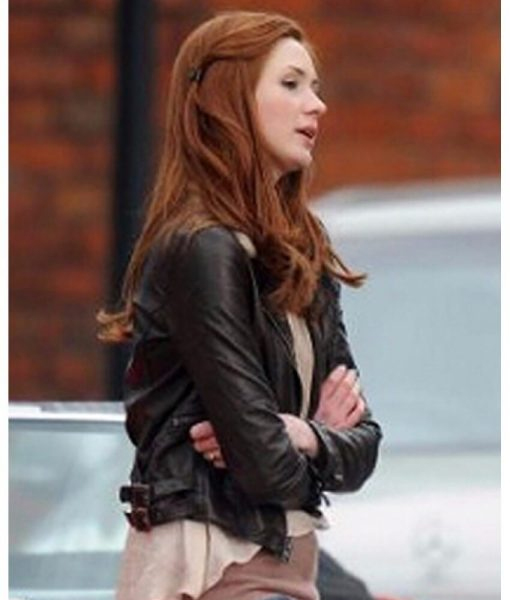 Amy Pond Doctor Who Brown Leather Jacket