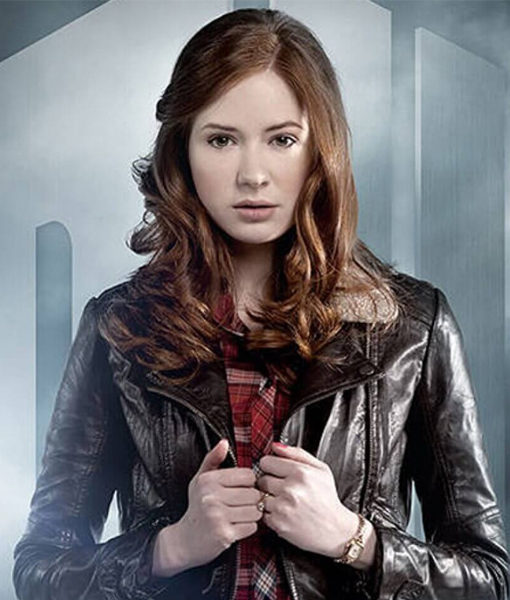 Doctor Who Brown Leather Jacket | Amy Pond Jacket
