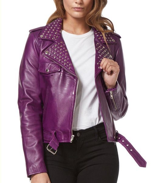 Purple Leather Jacket