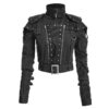 Womens Studded Military Cropped Jacket