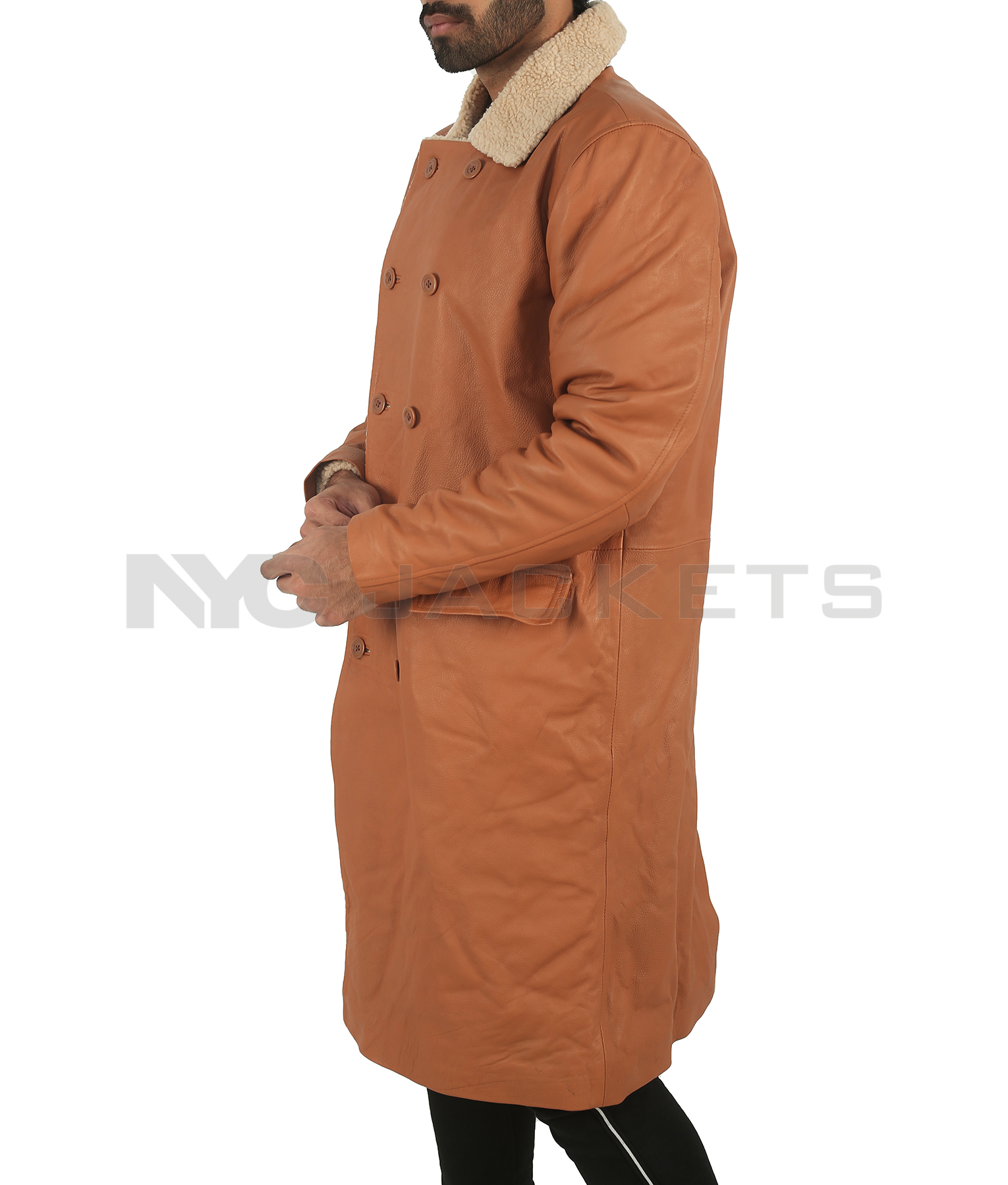 Candyman Leather Trench Coat