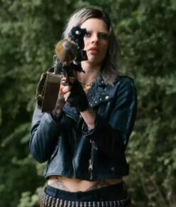 Guns Akimbo Samara Weaving Leather Jacket