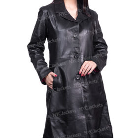 High Fidelity Robyn (Zoë Kravitz) Black leather Coat | NYC Jackets