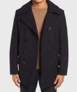 Damian Lewis Bobby Axelrod Peacoat - Front View