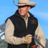 John Dutton Vest - Yellowstone Dutton Ranch Jacket | Men's Wool Blend Vest - Front View