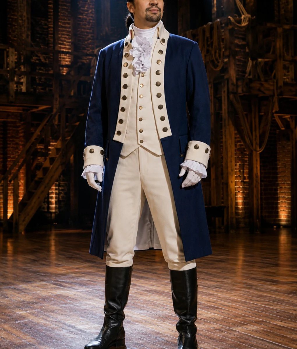 Alexander Hamilton Blue Coat | Lin-Manuel Miranda Coat with Free