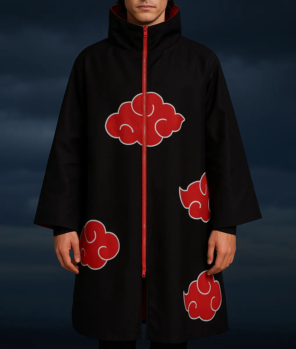 Itachi Uchiha Black Naruto Coat Laurent Vernin Coat with Free