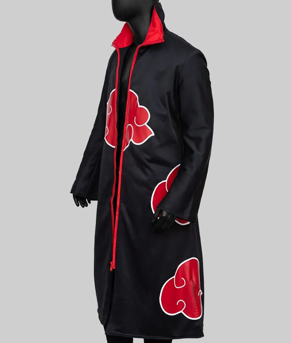 Itachi Uchiha Black Naruto Coat-Side