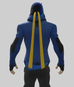 Ninja Blue Fortnite Jacket-Back View