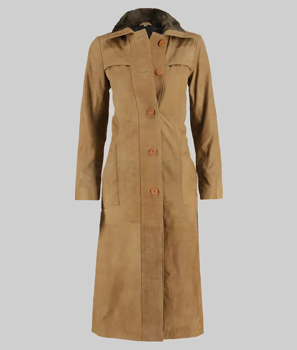 Yellowstone Kelly Reilly Beth Dutton Brown Coat-2