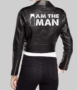 Wrestler Rebecca Quin Lynch Black Leather Biker Jacket-2