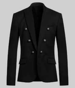 Crowley Black Cotton Blazer-Generic