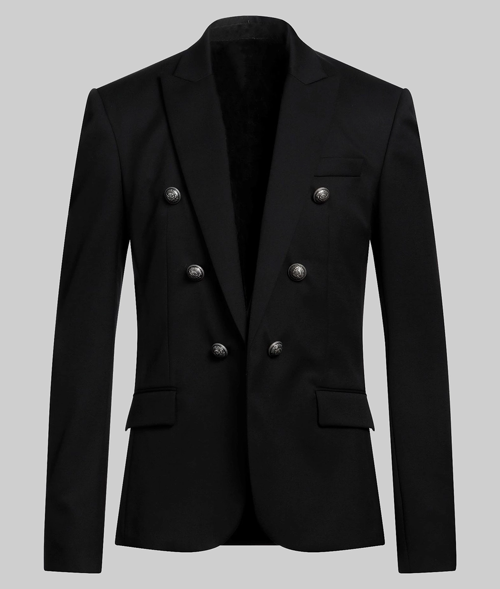 Crowley Black Cotton Blazer-Generic