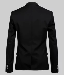 Crowley Black Cotton Blazer-Generic