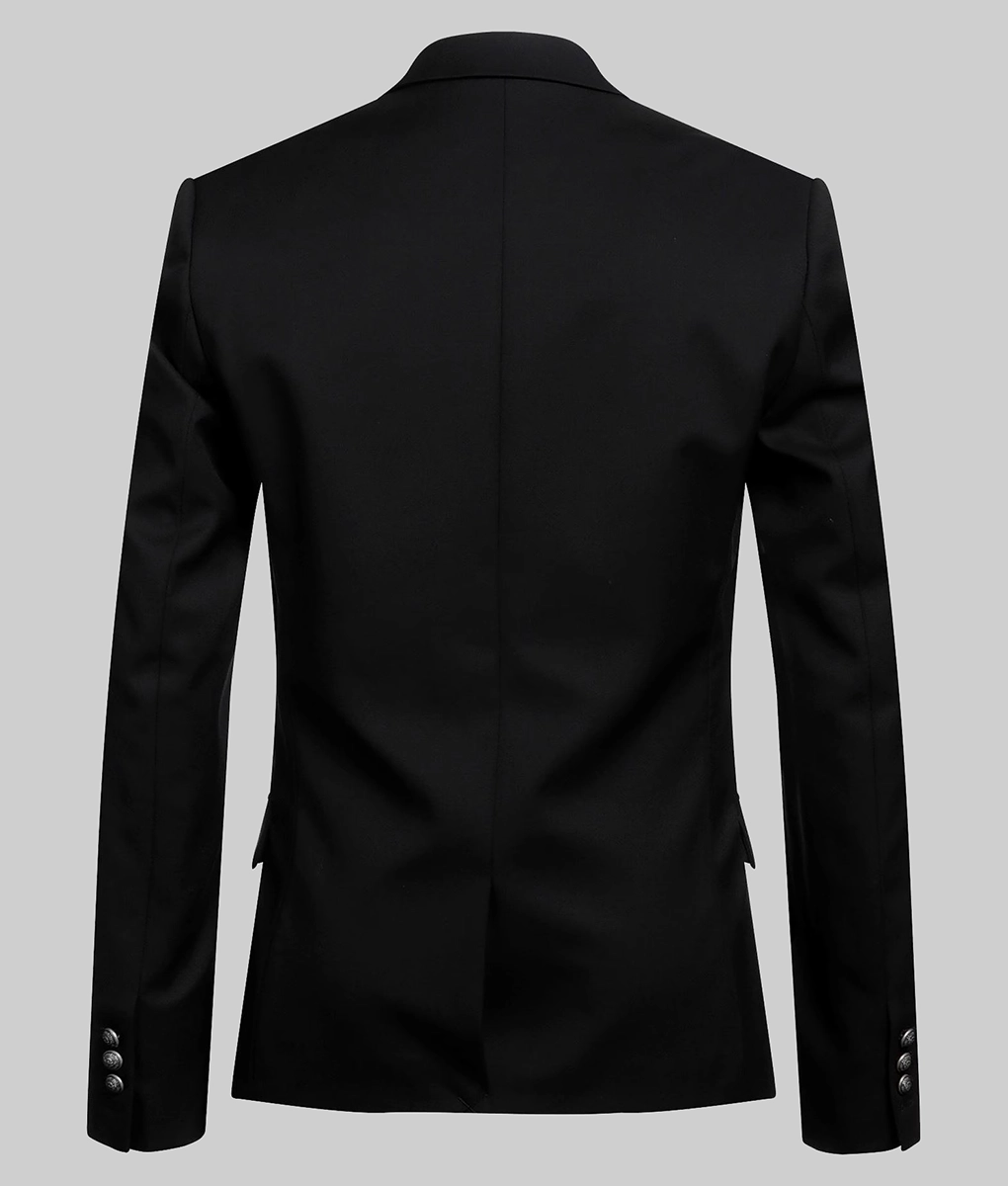 Crowley Black Cotton Blazer-Generic