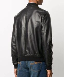 Young Wallander Black Leather Jacket
