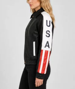 Selena Gomez USA American Flag Jacket-Side