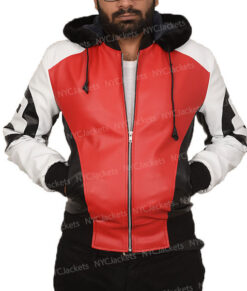 8 Ball Michael Hoban Leather Jacket | Fur Hooded Jacket with